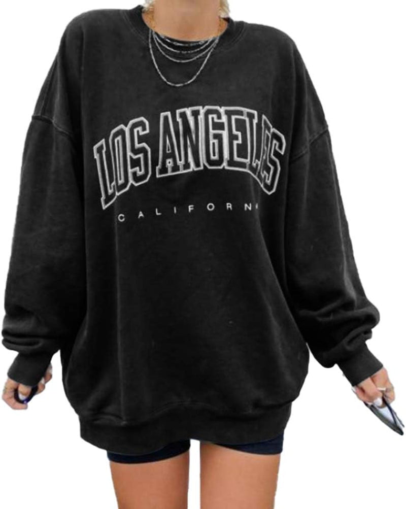 Women's Oversized Sweatshirt Crewneck Long Sleeve