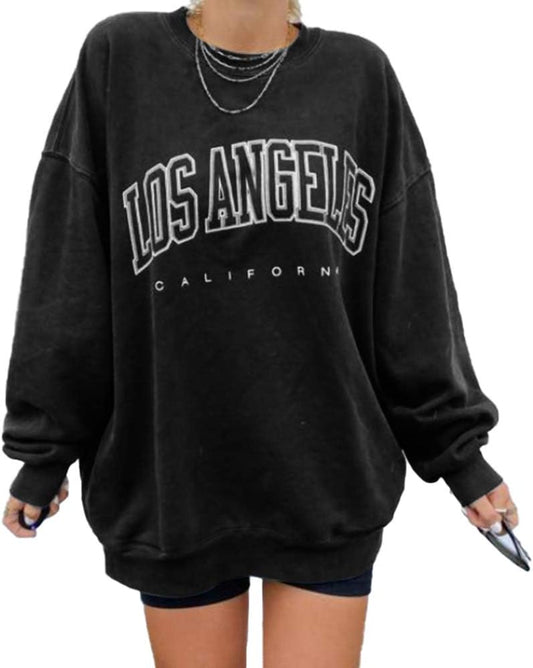 Women's Oversized Sweatshirt Crewneck Long Sleeve