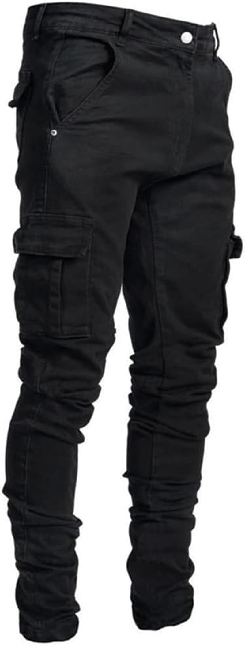 Men's Ripped Distressed Destroyed Straight Slim Fit Jeans