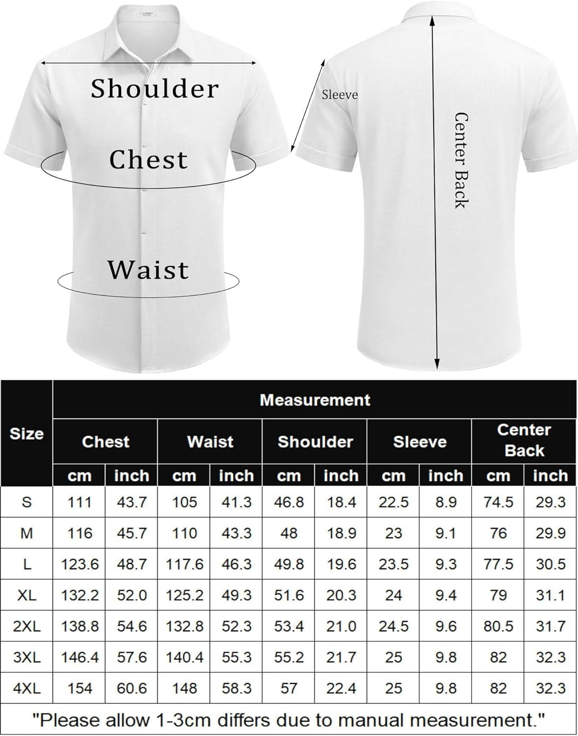 Men's Linen Short Sleeve Casual Button Down Shirt