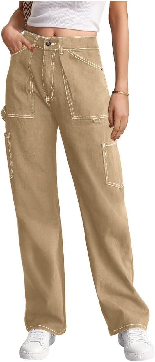 Cargo Pants Women High Waisted Casual Pants
