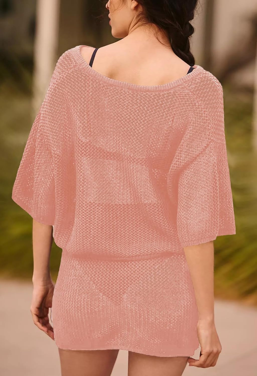 Womens 2 Piece Swimsuit Coverup Crochet