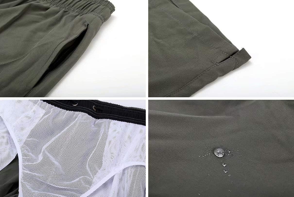 Men's Quick Dry Swim Shorts with Zipper Pockets