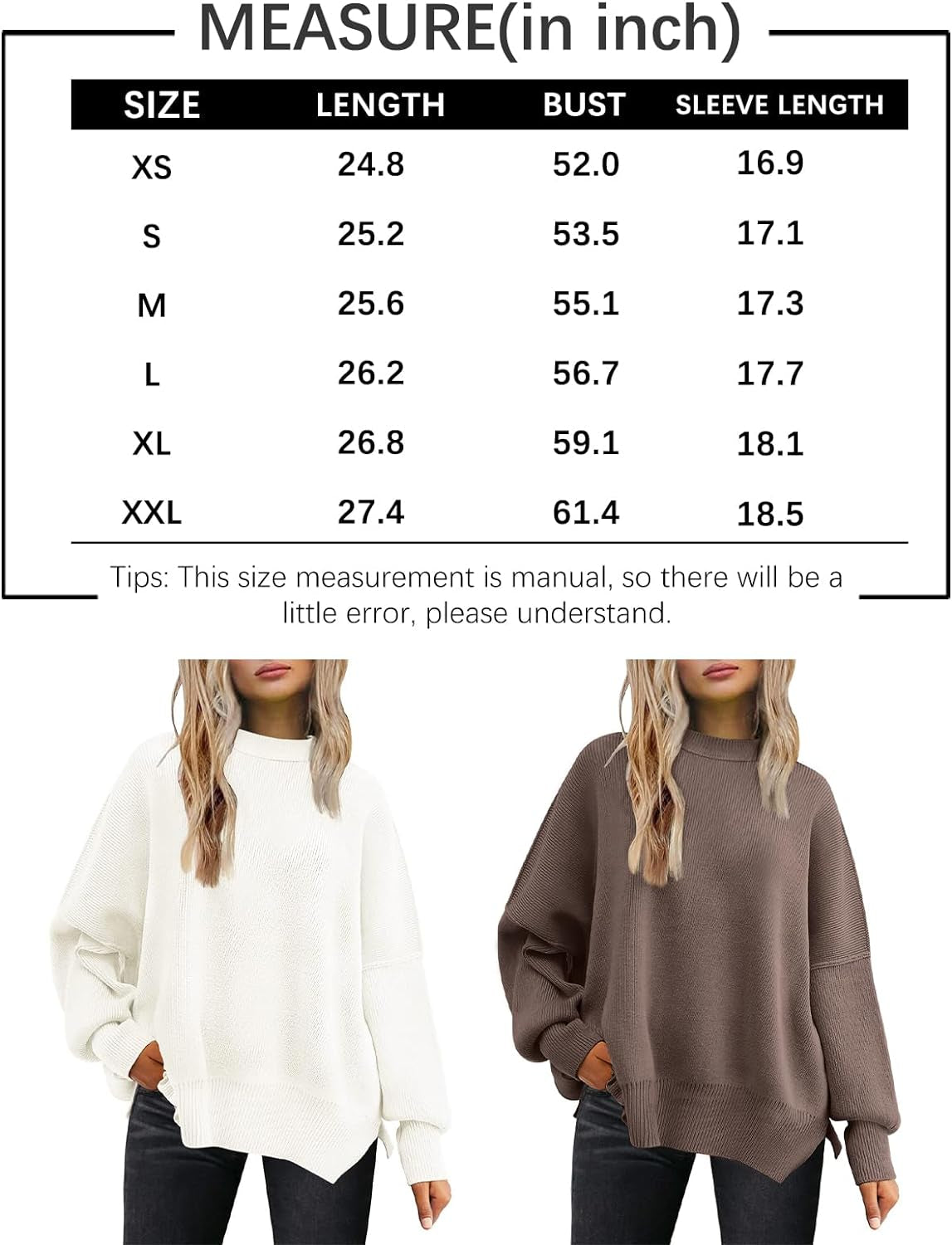 Women's Oversized crewneck sweater