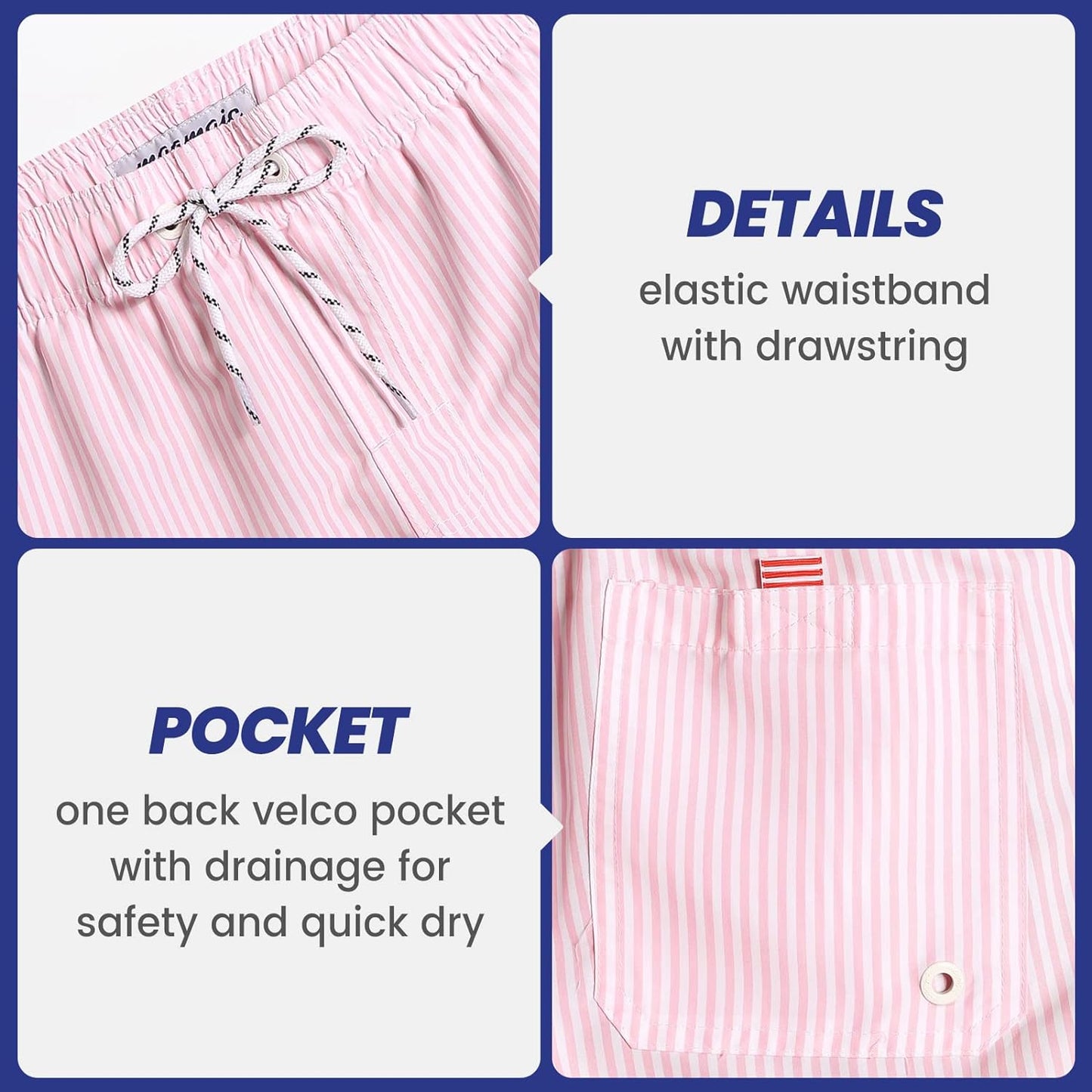 Men's Slim Fit Swim Shorts Quick Dry