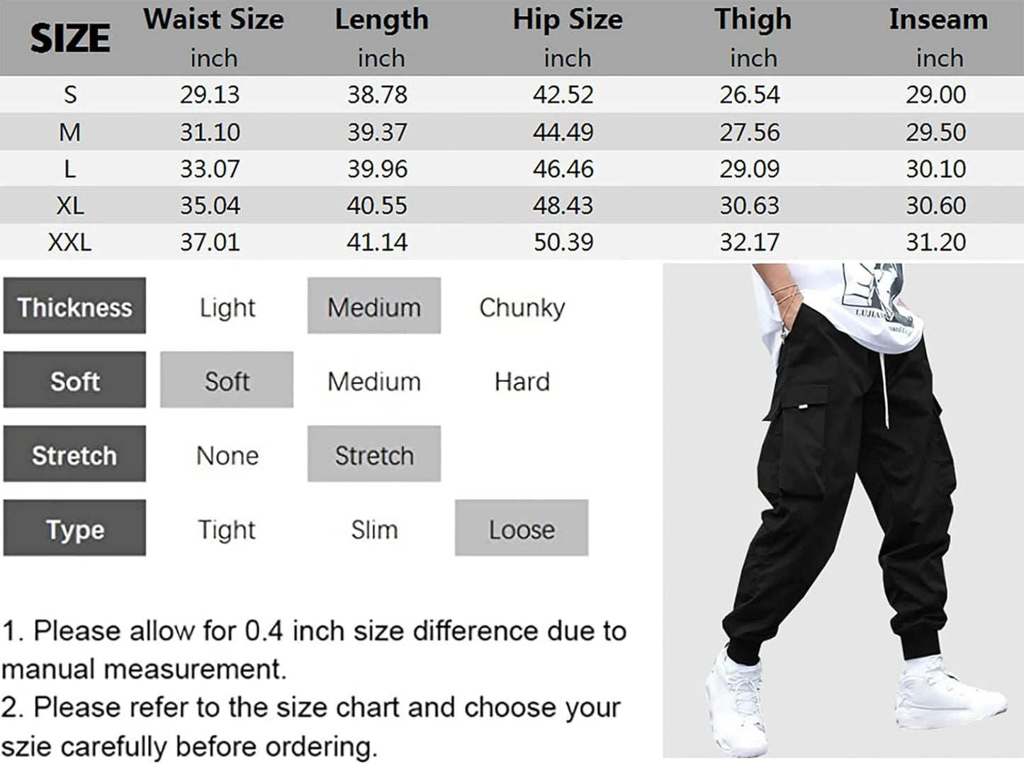 Men's Drawstring Tech wear Cargo Pants with Flap Pockets