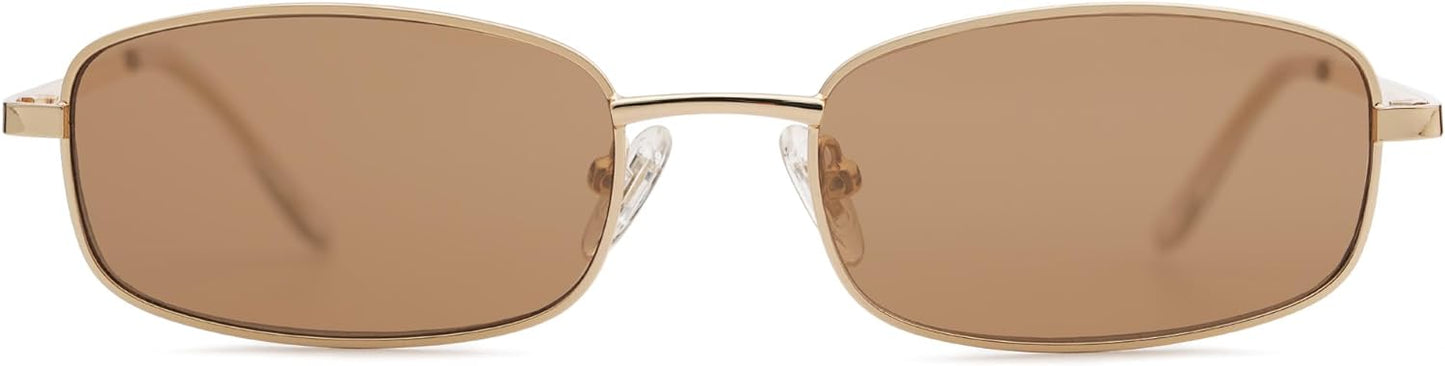 Womens Small Narrow Rectangle Sunglasses