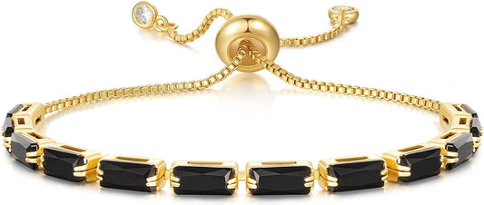 Tennis Bracelet for Women 14K Gold Plated Cubic Zirconia