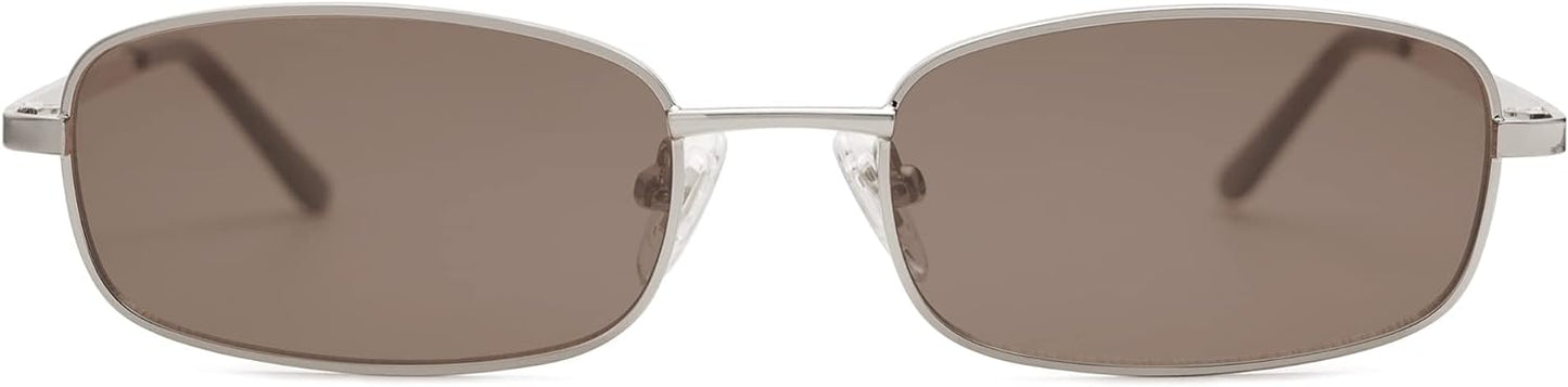 Womens Small Narrow Rectangle Sunglasses