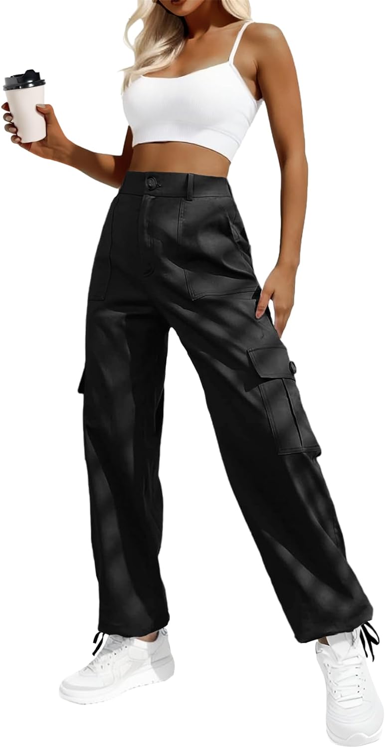 Women's High Waisted Cargo Pants Stretchy Pants