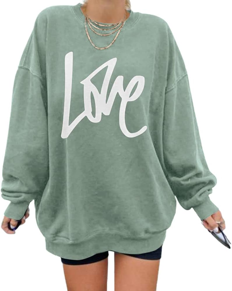 Women's Oversized Sweatshirt Crewneck Long Sleeve