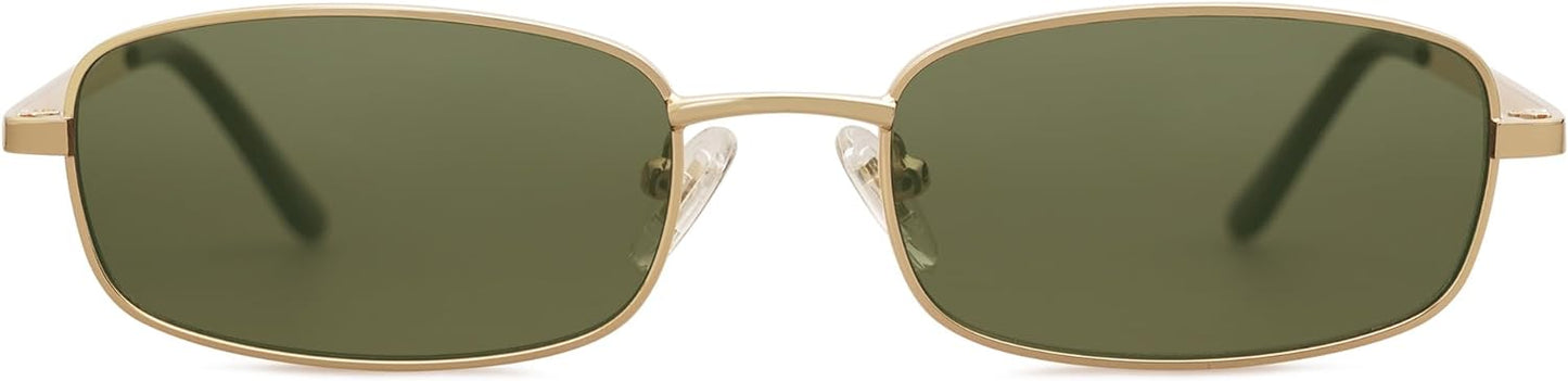Womens Small Narrow Rectangle Sunglasses