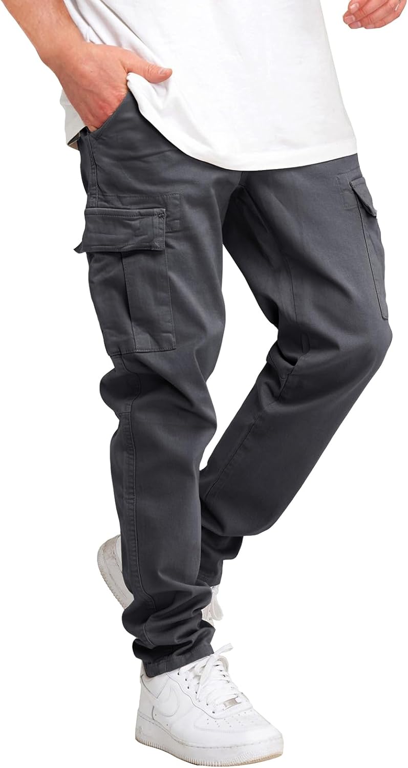 Men Cargo Pants Casual Drawstring Joggers