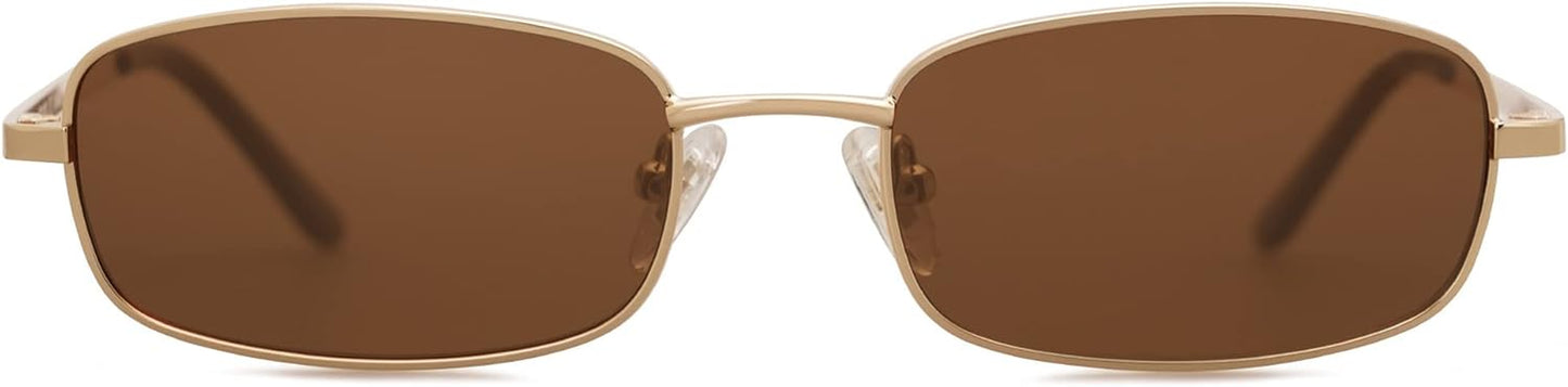 Womens Small Narrow Rectangle Sunglasses