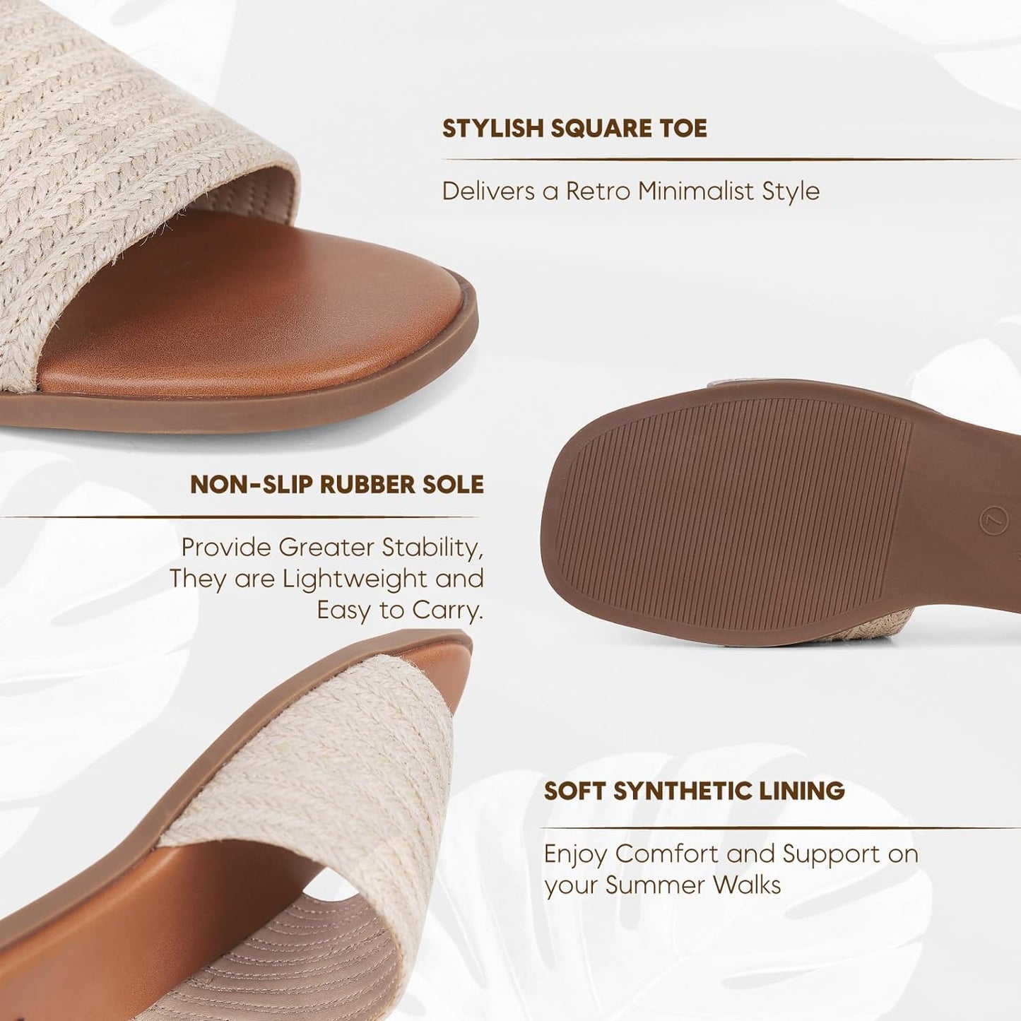 Sandals for Women Basic Slip-on Flat Sandals Open Toe