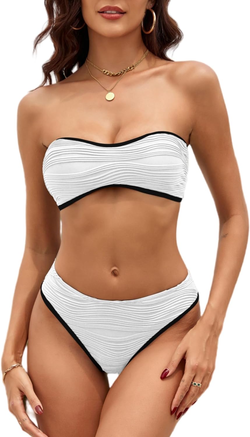 Women's two-Piece Strapless Bikini Set