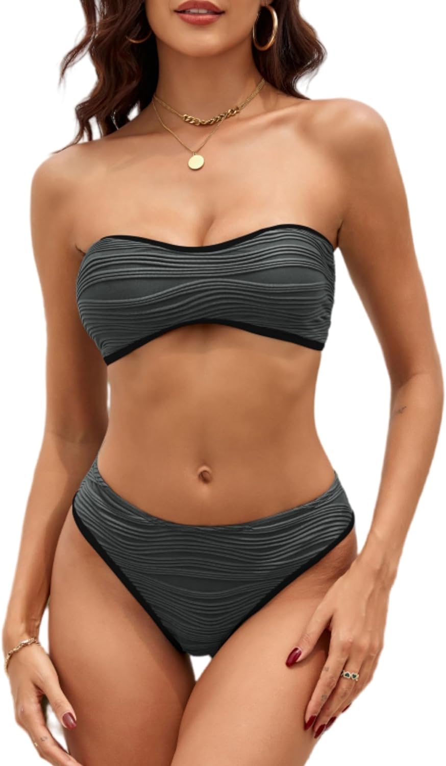 Women's two-Piece Strapless Bikini Set