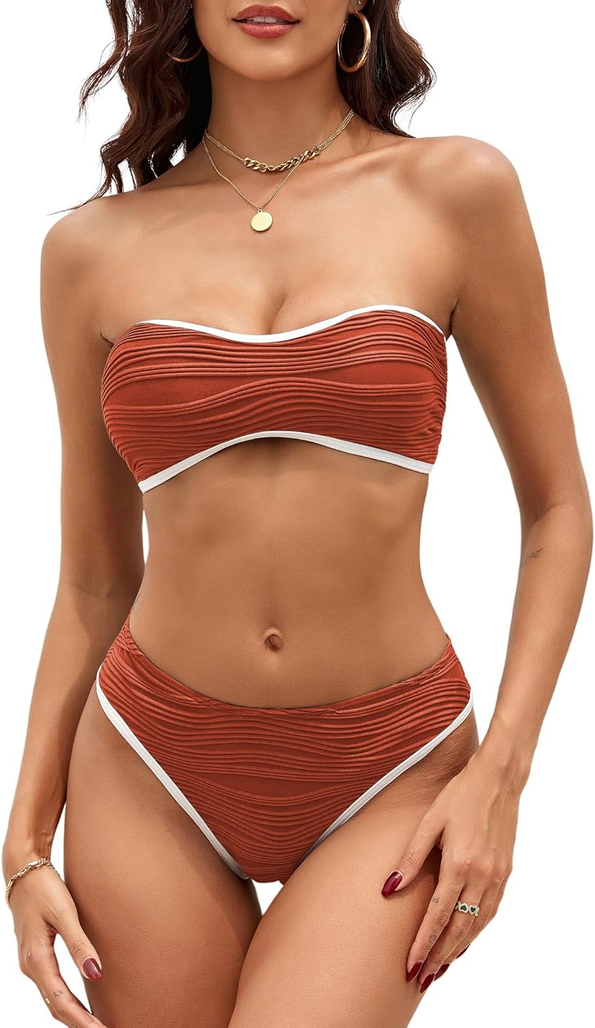 Women's two-Piece Strapless Bikini Set
