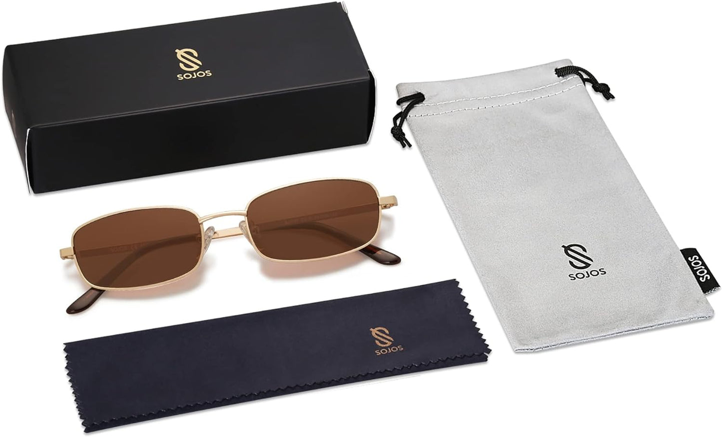 Womens Small Narrow Rectangle Sunglasses