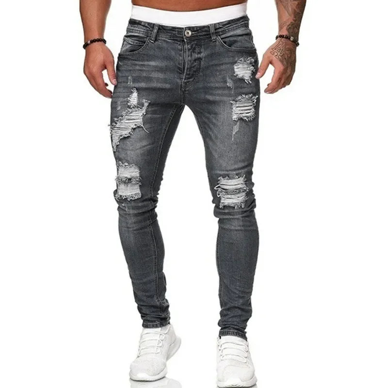 Ripped Jeans Men Skinny Slim Fit -4 colors