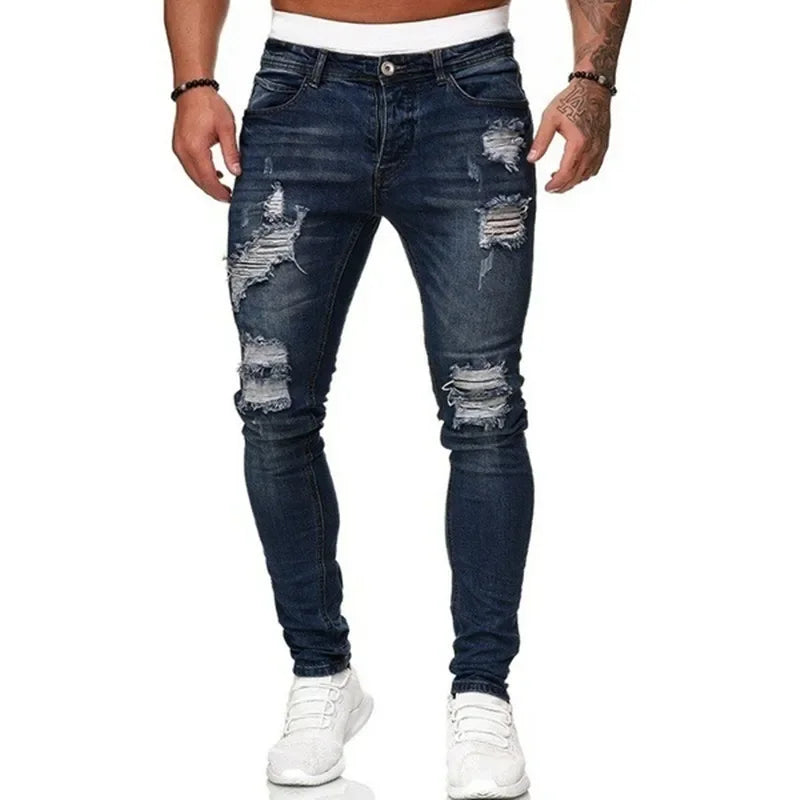 Ripped Jeans Men Skinny Slim Fit -4 colors