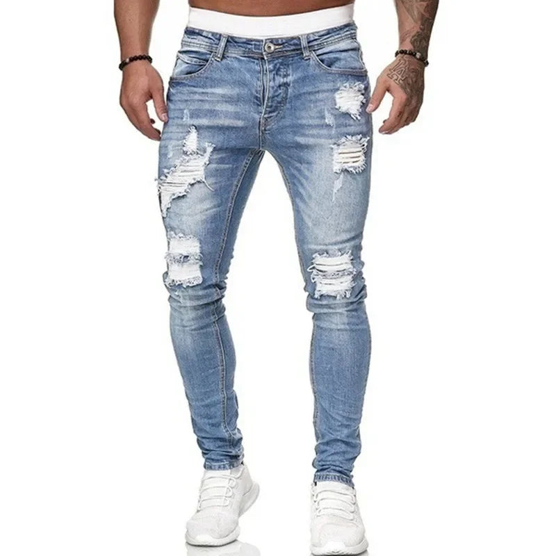 Ripped Jeans Men Skinny Slim Fit -4 colors