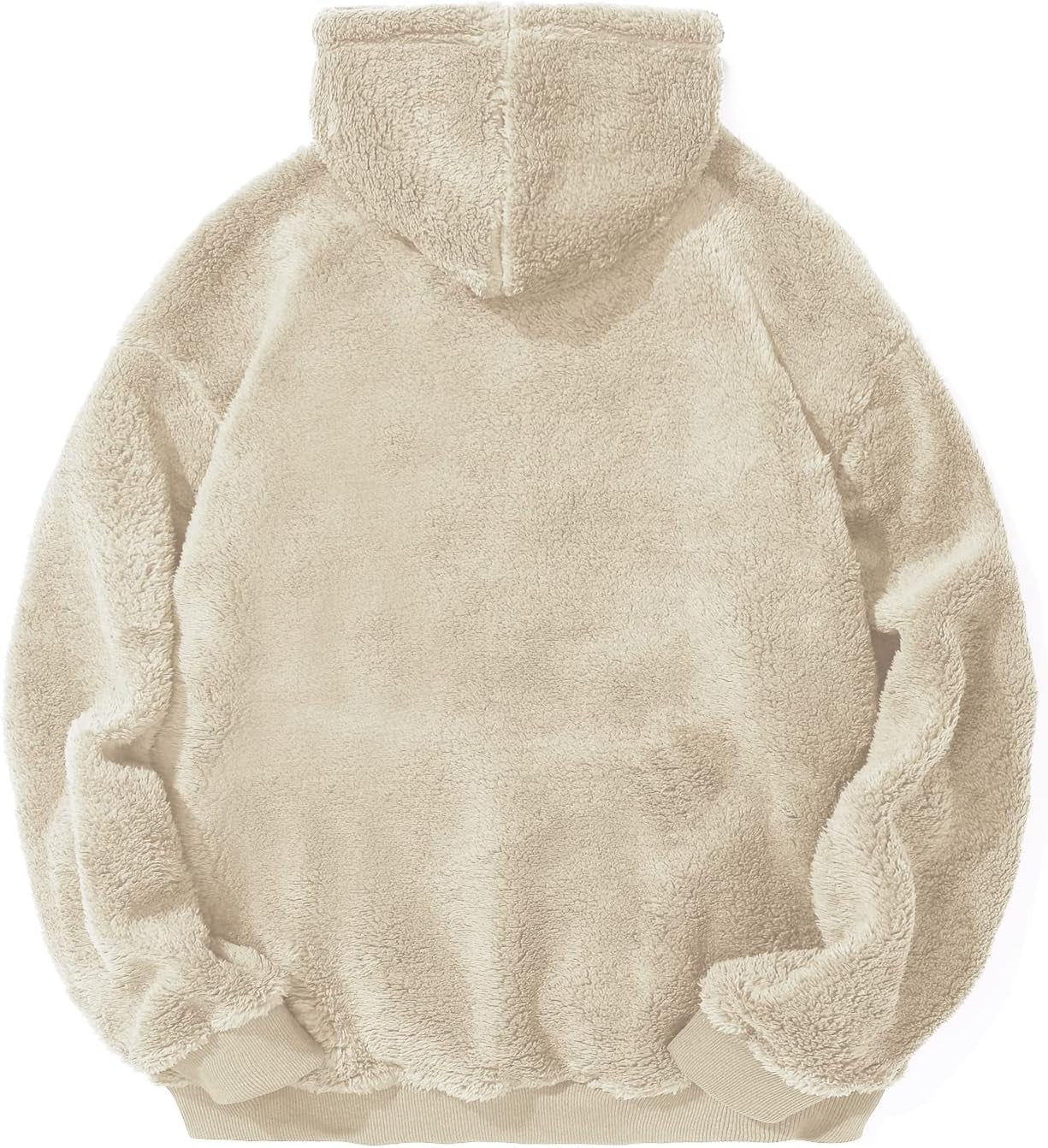 Men's Fuzzy Sherpa Hoodie Pullover Sweatshirts