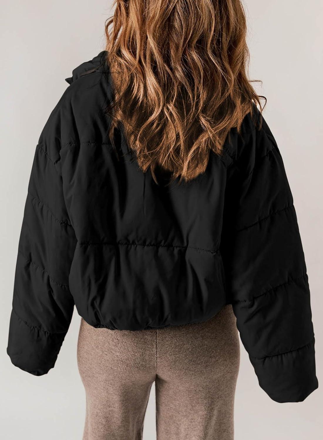 Womens Winter Quilted Jacket Full Zip Puffer