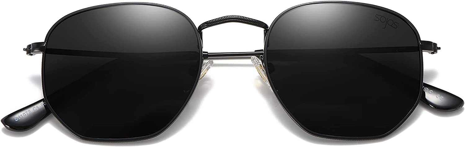 Small Square Polarized Sunglasses for Men and Women Polygon Mirrored Lens SJ1072