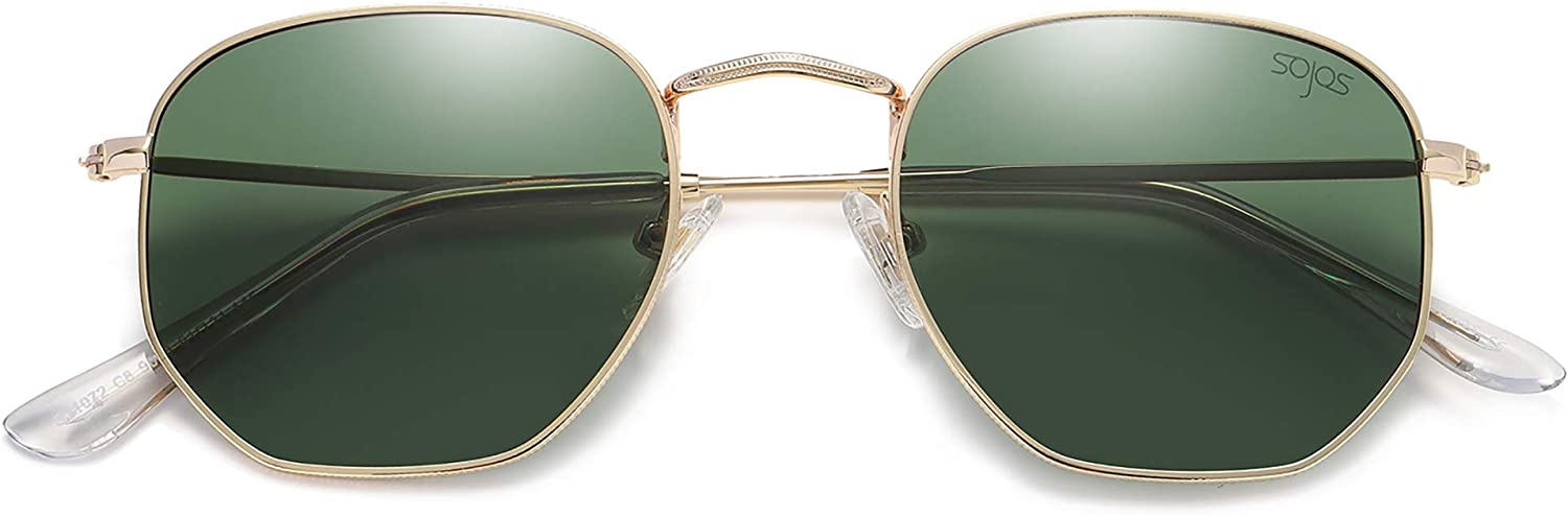 Small Square Polarized Sunglasses for Men and Women Polygon Mirrored Lens SJ1072