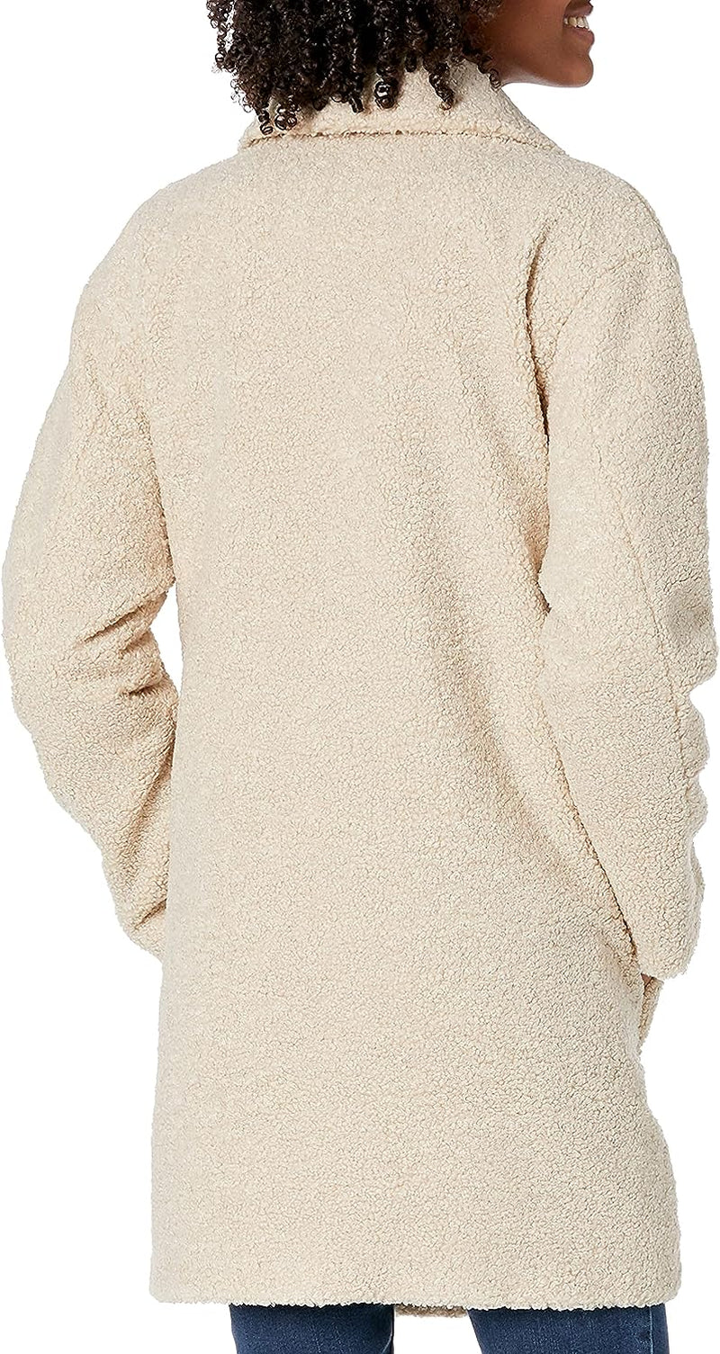 Women's Fleece Oversized-Fit Lapel Jacket