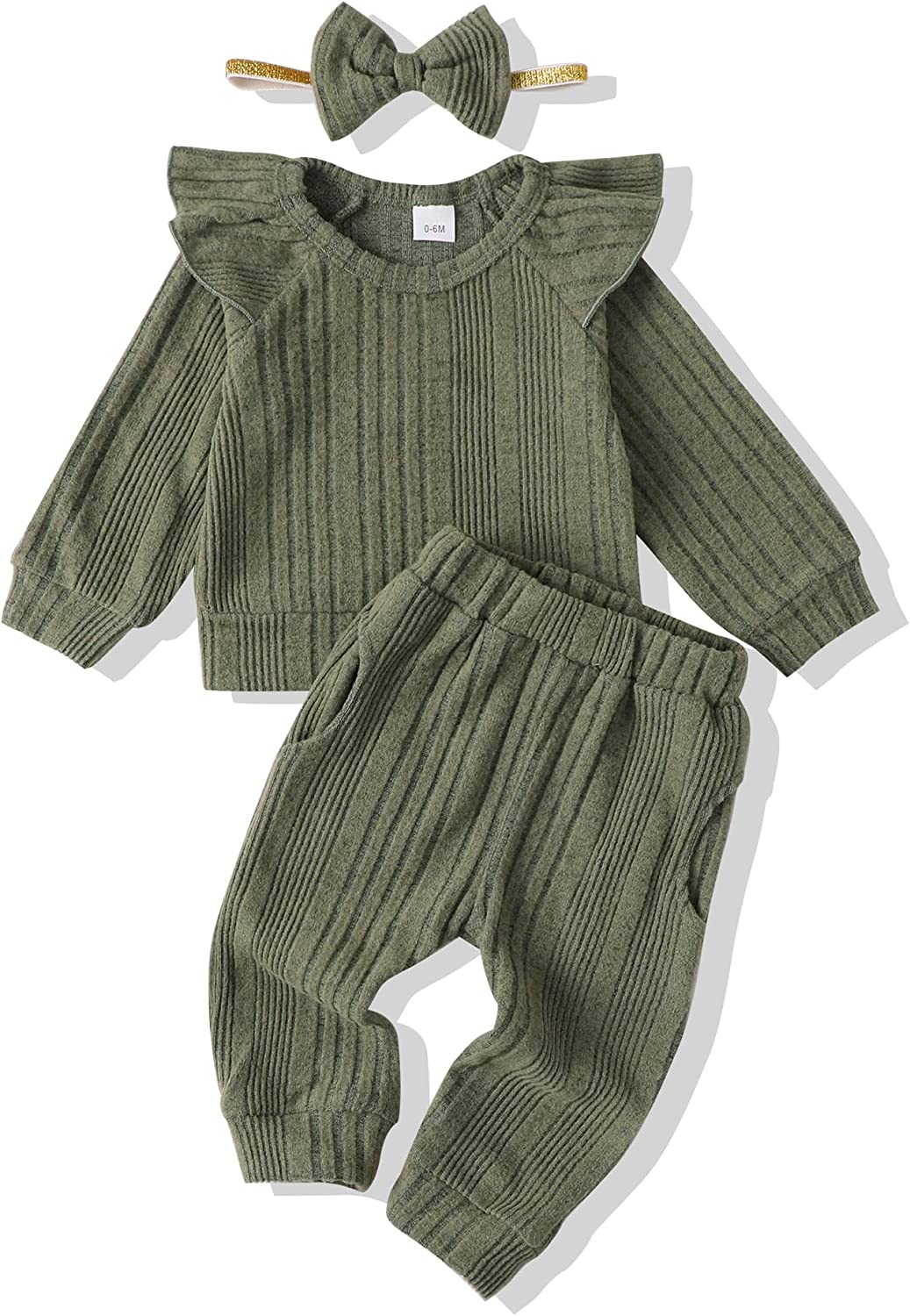 Newborn Infant Baby Girl Clothes Outfits Fall Winter Long Sleeve Sweatshirts Pants Set