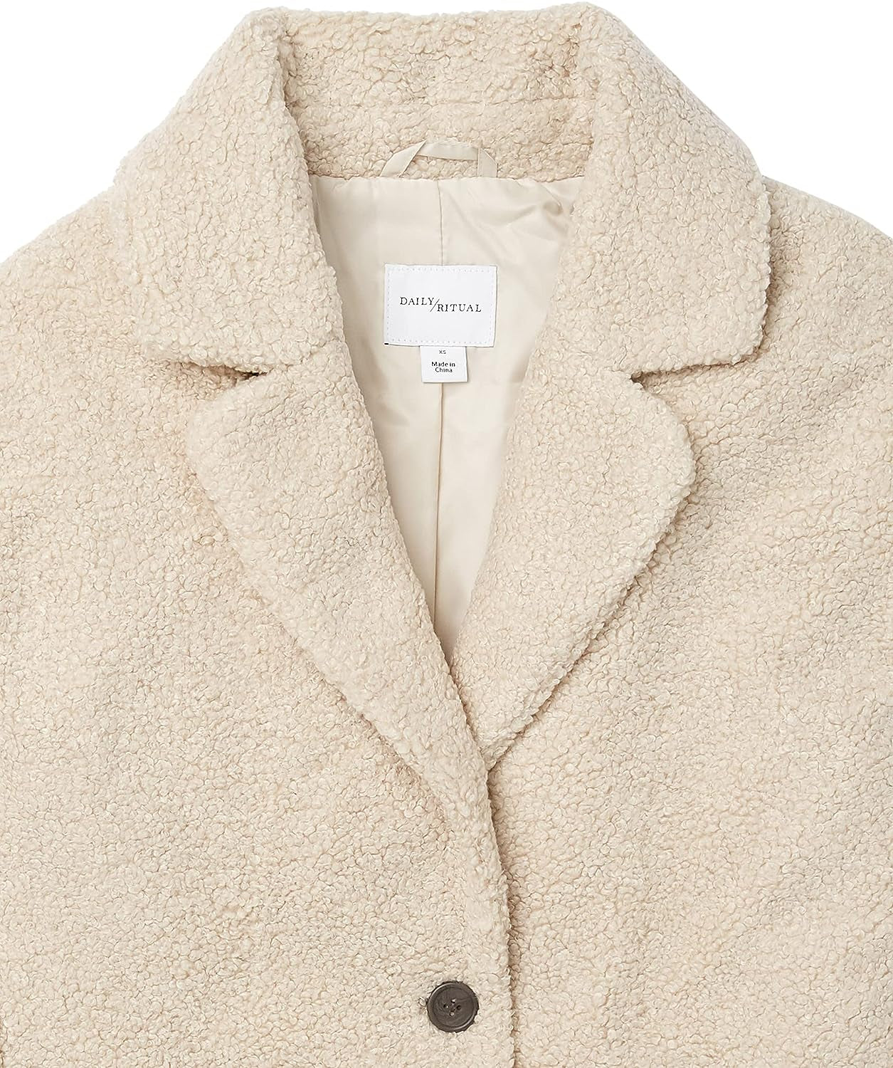 Women's Fleece Oversized-Fit Lapel Jacket
