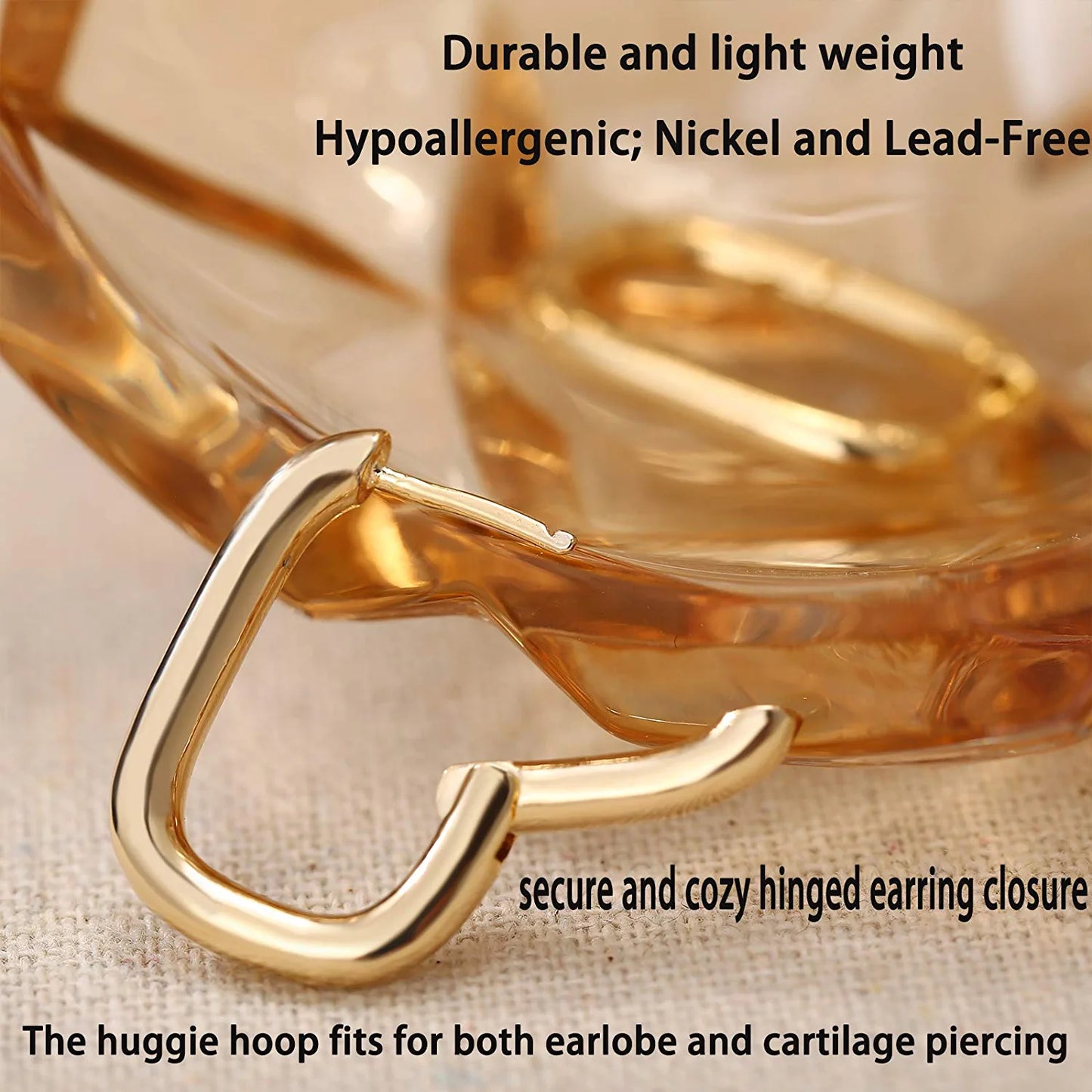 6 Pairs Gold/Silver Chunky Hoop Earrings Set for Women