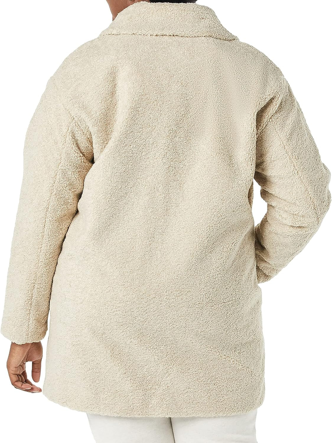 Women's Fleece Oversized-Fit Lapel Jacket