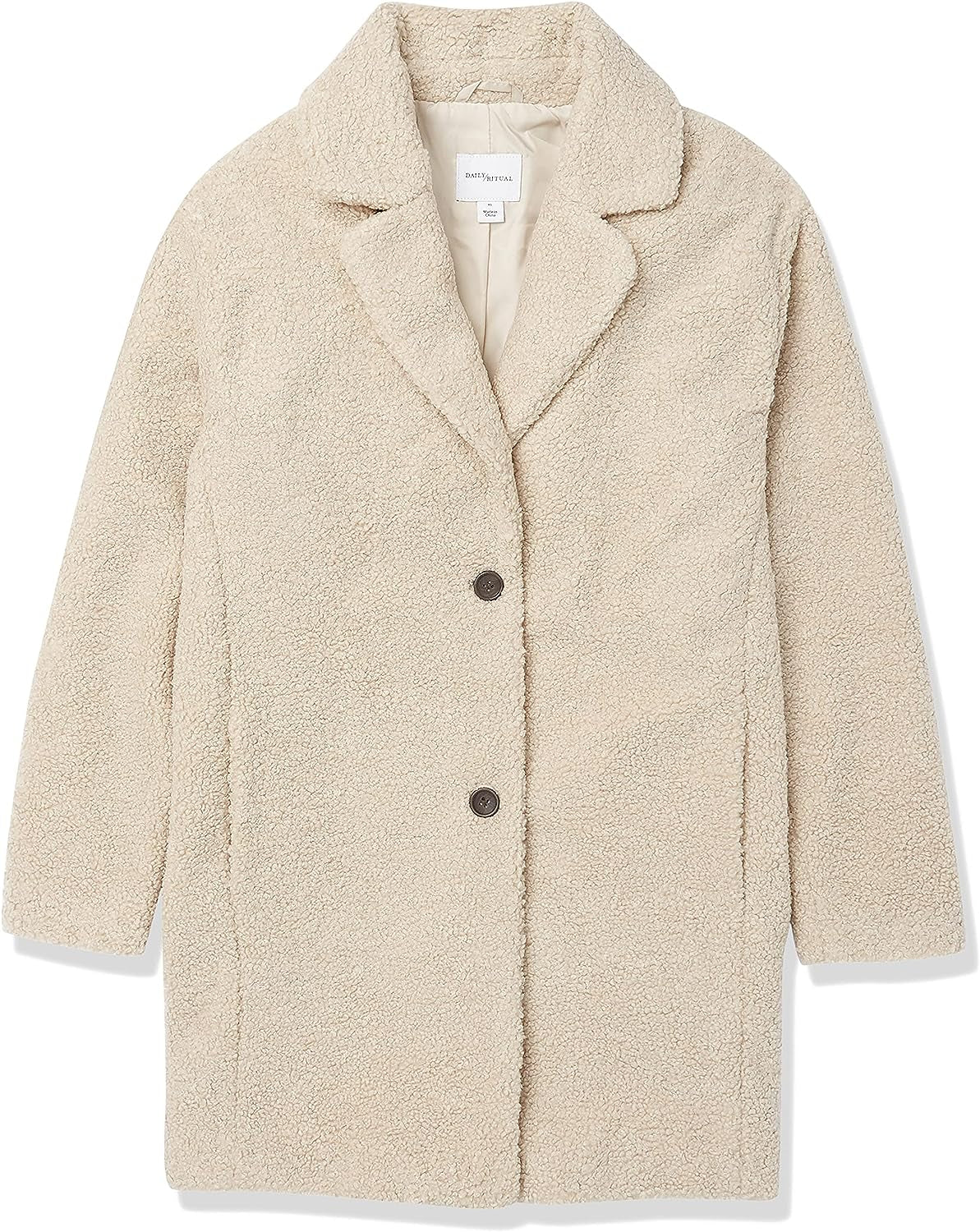 Women's Fleece Oversized-Fit Lapel Jacket