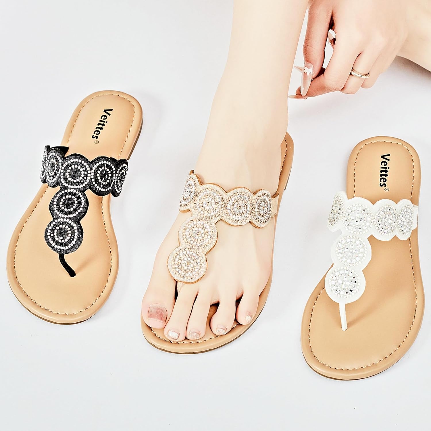 Womens Slide Sandals Comfortable Casual Bohemian Summer Shoes