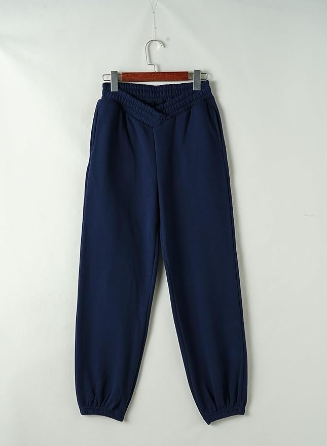 Women's Crossover Waist baggy sweatpants 