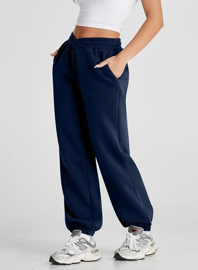 Women's Crossover Waist baggy sweatpants 