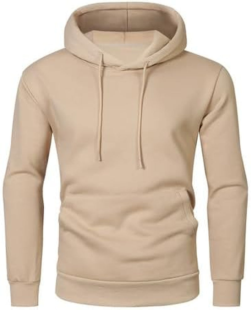 Men's Casual Cotton Hooded Collar Drawstring Hoodies