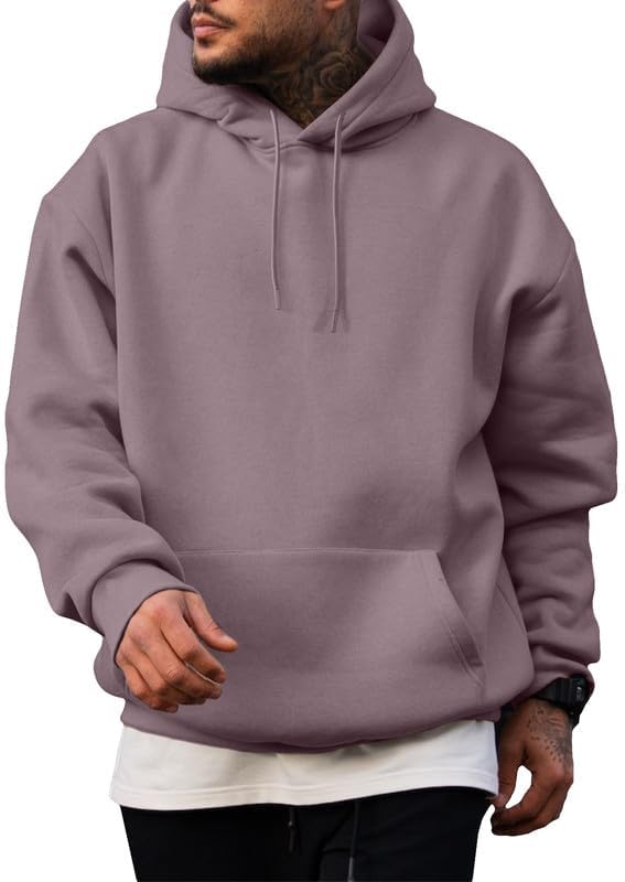 Men's Casual Cotton Hooded Collar Drawstring Hoodies