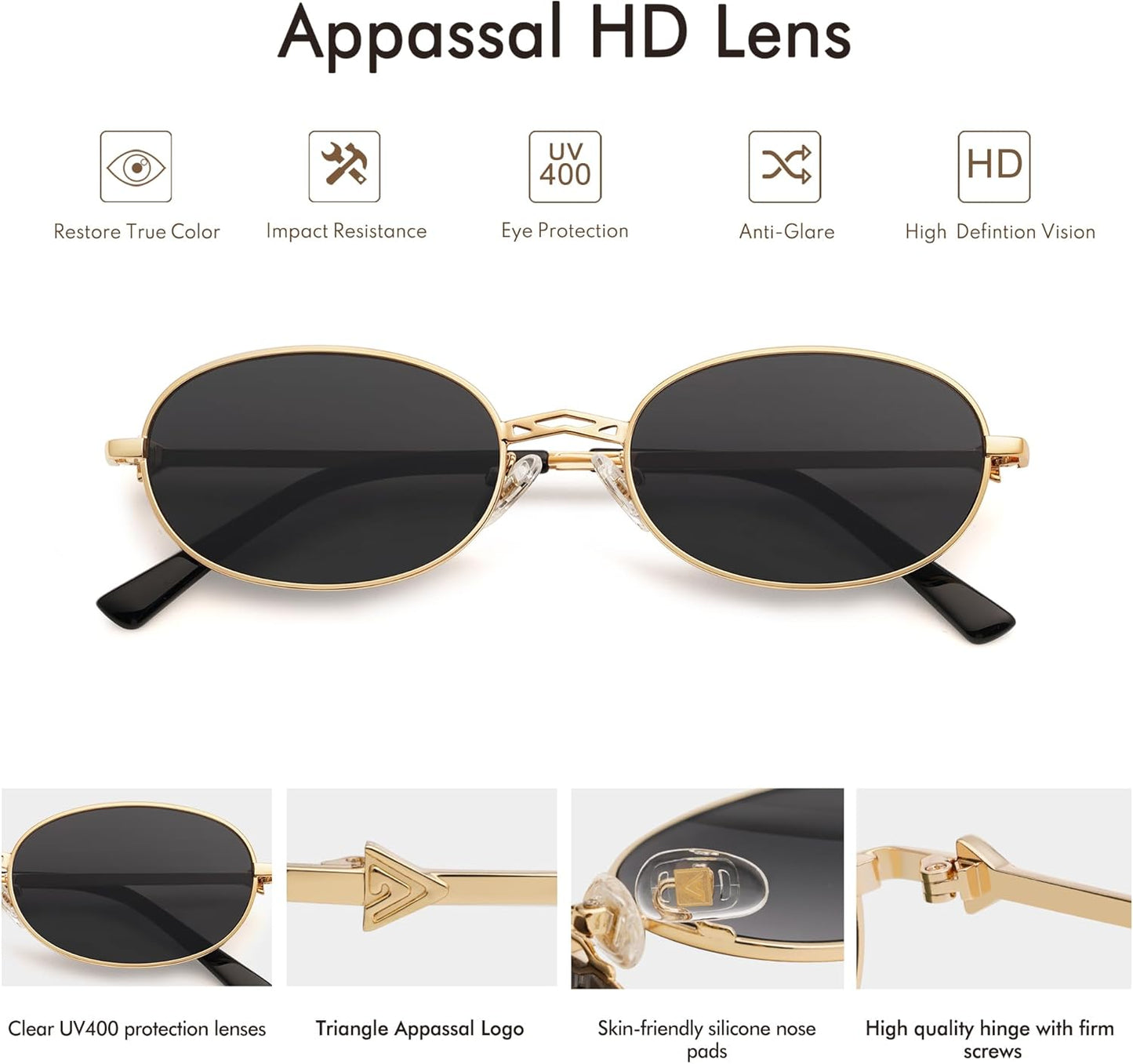 Retro Oval Sunglasses for Women