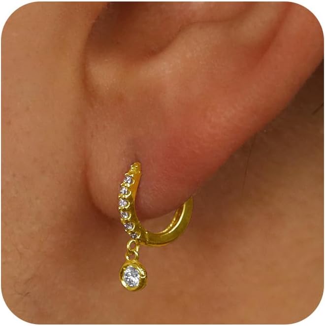  Earrings for Women Trendy Simple Dainty 14K Gold Plated  