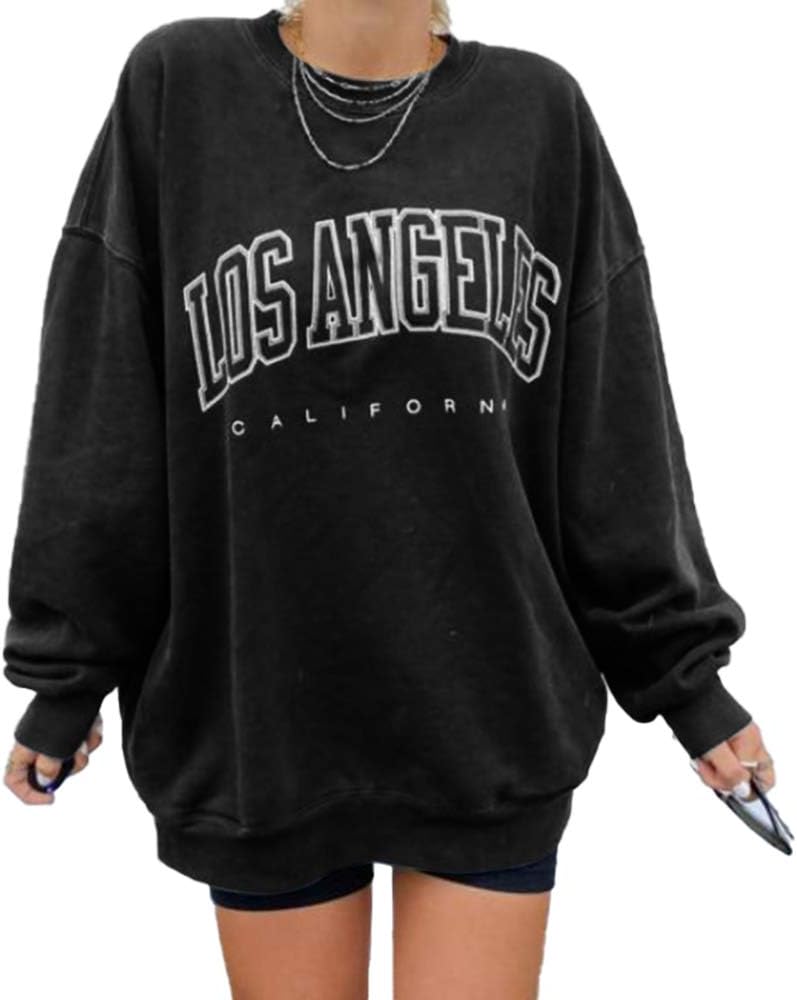 Women's Oversized Sweatshirt Crewneck Long Sleeve 