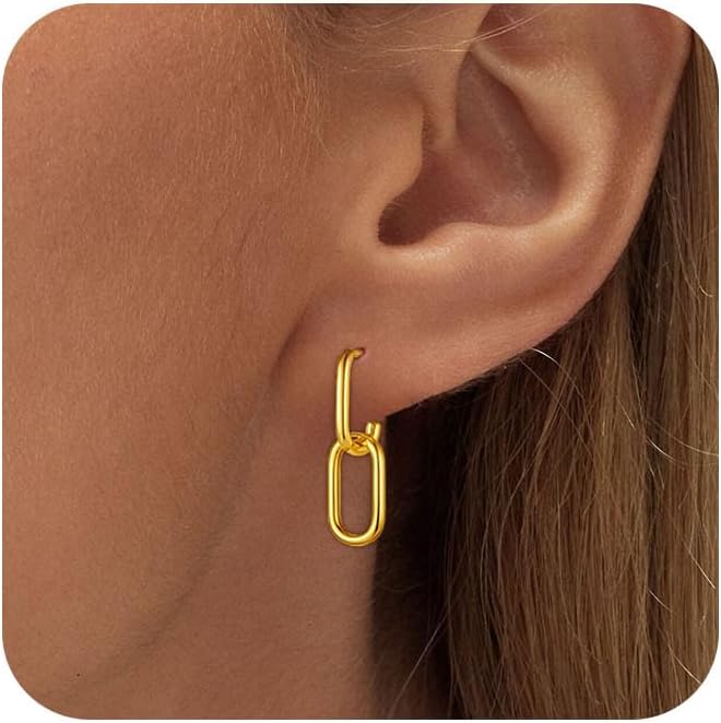  Earrings for Women Trendy Simple Dainty 14K Gold Plated  