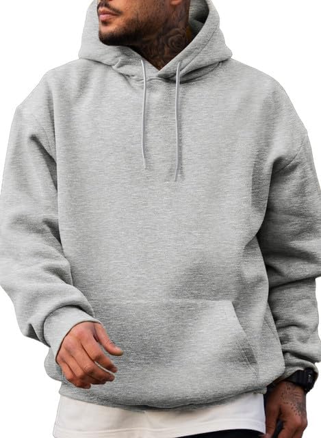 Men's Casual Cotton Hooded Collar Drawstring Hoodies