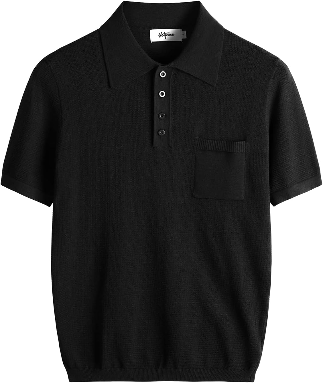 Men's Classic Knit Polo Shirt Casual Short Sleeve 