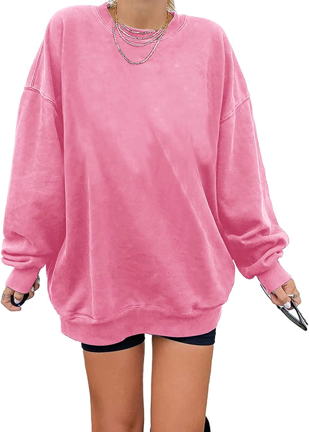 Women's Oversized Sweatshirt Crewneck Long Sleeve 