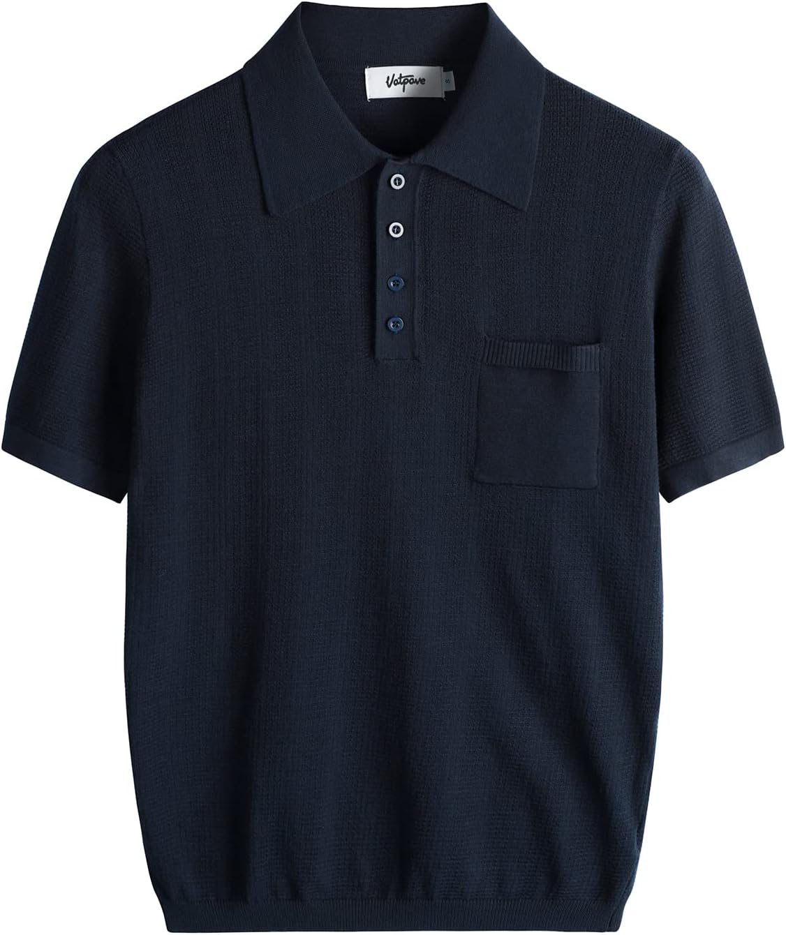 Men's Classic Knit Polo Shirt Casual Short Sleeve 