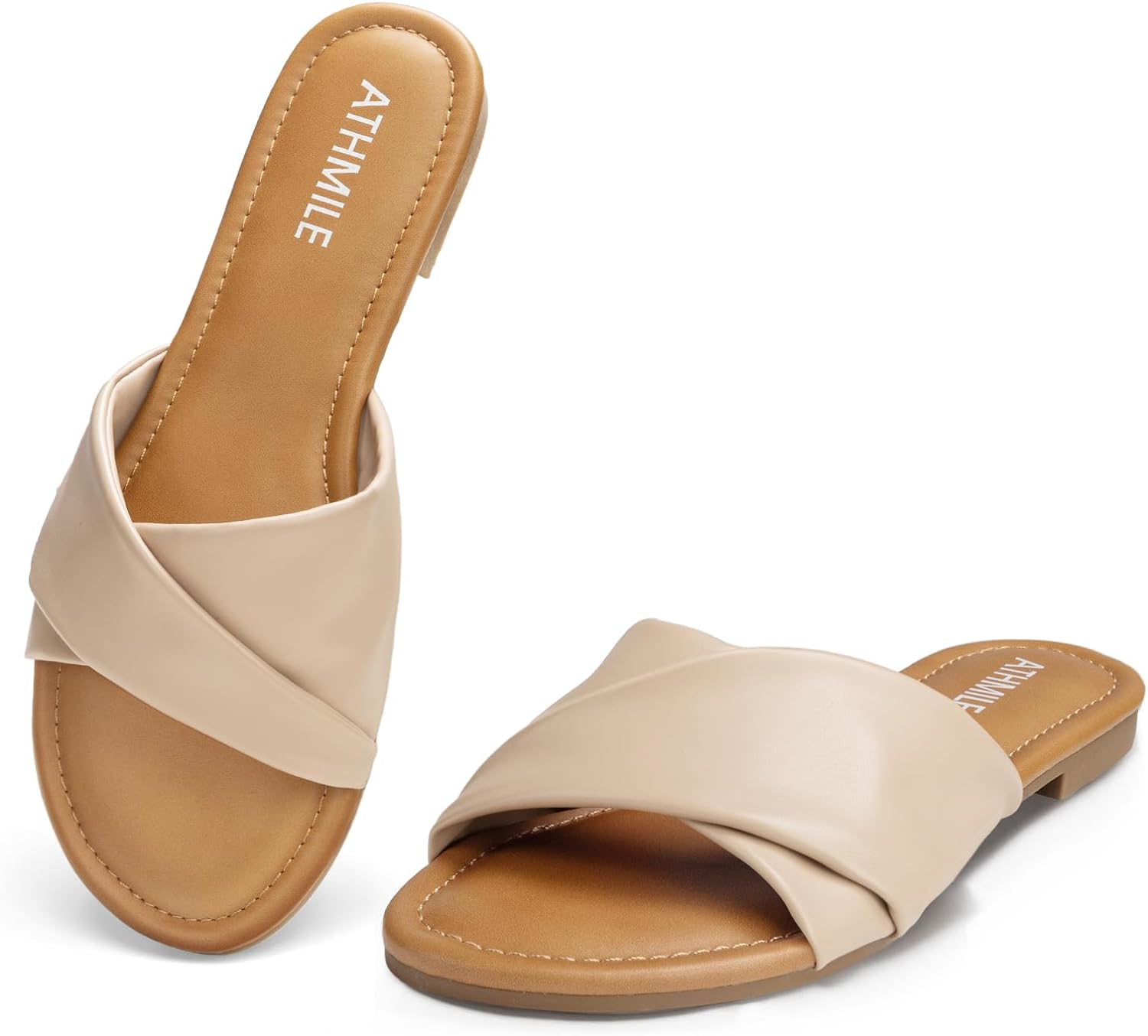 Women's Dressy Summer Flat Comfortable Leather Sandals 